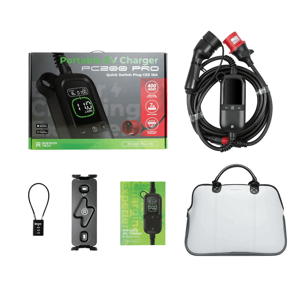 Prenosná nabíjačka pre elektromobily 3,7-11kW 230V-400V | RHEIDON PC-200 PRO