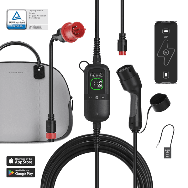 Prenosná nabíjačka pre elektromobily 3,7-11kW 230V-400V | RHEIDON PC-200 PRO