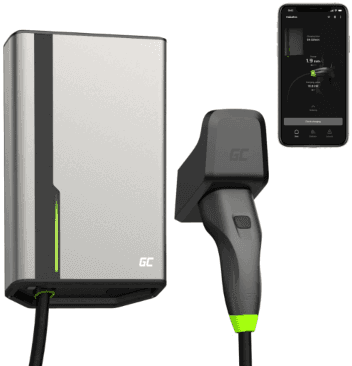 Green Cell HabuDen Wallbox 22kW TYP 2 GC Aplikácia BT WiFi