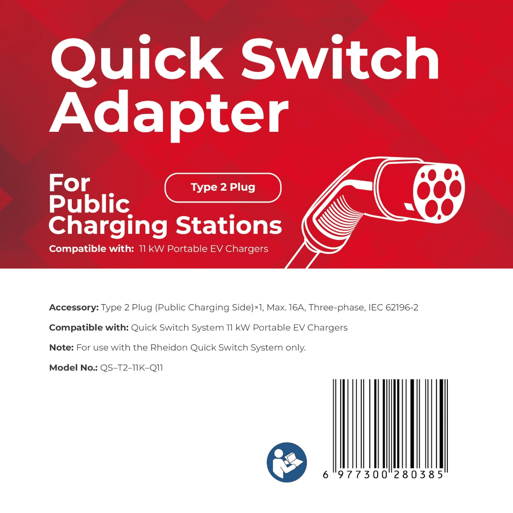 RHEIDON Quick-Switch adaptér Type 2 Plug pre PC200 Pro 11K